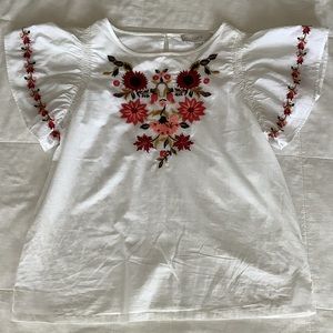 LOFT Flutter Sleeve Top Size XS